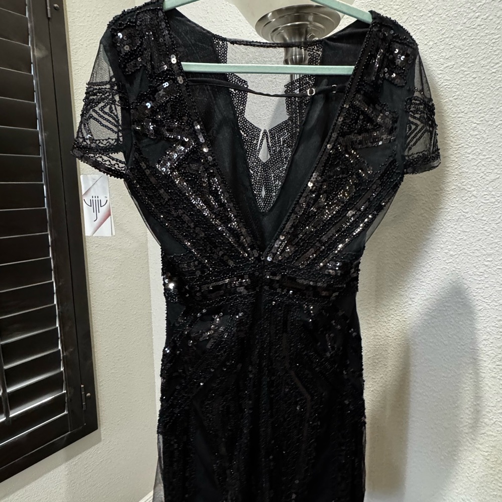 Elegant Black Sequin Dress